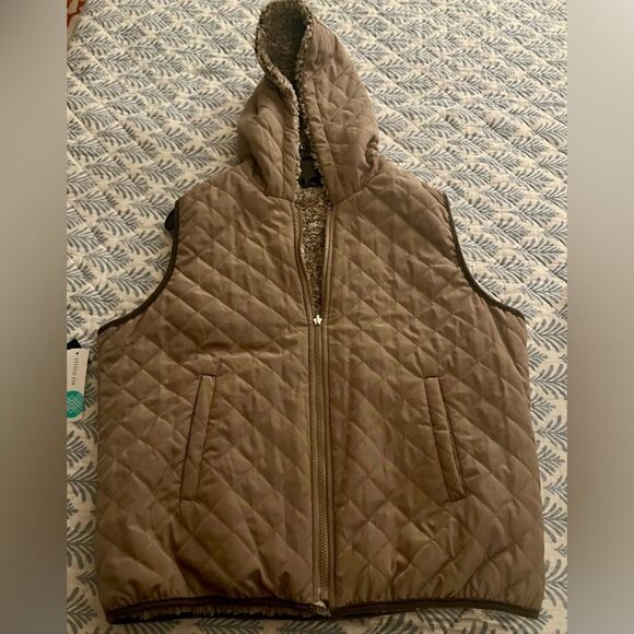 COFFEESHOP Nevaeh Reversible Wubby Vest new - Picture 14 of 16